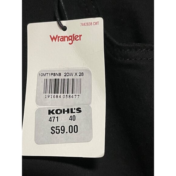 Wrangler Unforgettable Skinny Black High Rise Jeans Womens Plus Size 20W - Picture 9 of 12